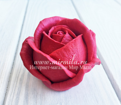 3D Форма силиконовая "Роза Red Brilliant" (предварительный заказ)