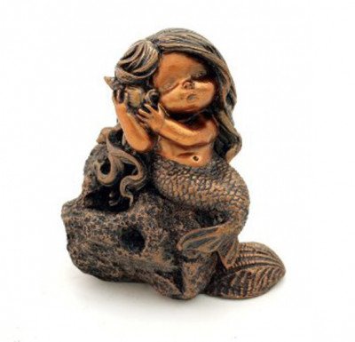 3D форма силиконовая "Русалочка сидит на камне с ракушкой"