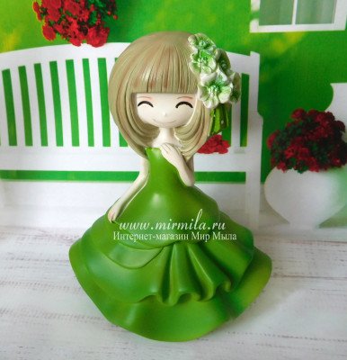 3D форма силиконовая "Девочка в платье №2"(предварительный заказ)