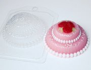 Пластиковая форма "Торт мини с розами"