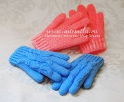 3D Форма силиконовая "Пара перчаток", 2 формы (предварительный заказ)