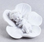 3D форма силиконовая "Малышка ангел в цветке" (предварительный заказ)