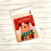 Пакеты "Merry Christmas №1" с клеевым краем, 10х10 см