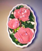 2D Форма силиконовая "Розы в овале" (предварительный заказ)
