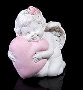3D форма силиконовая "Ангел девочка с сердцем №2"