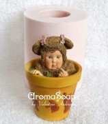 3D форма силиконовая "Ребенок- мишка в горшке" (предварительный заказ)