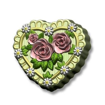 Пластиковая форма "Сердце из роз"