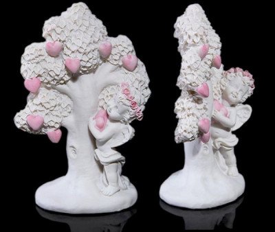 3D форма силиконовая "Ангел у дерева любви" (предварительный заказ)