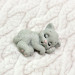 3D Форма силиконовая "Мини котенок спит"
