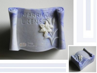 2D Форма силиконовая SR "Свиток Marriage License" (предварительный заказ)