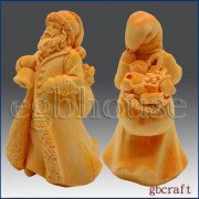 3D форма силиконовая "Дед мороз с колокольчиком" (предварительный заказ)