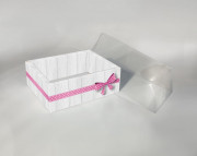 Коробка "С розовым бантом" на одно мыло 10,5х8,5х4,5см