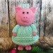 3D форма силиконовая "Свинка в вязаном платье" (предварительный заказ)
