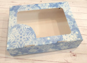 Коробка с окошком "Снежинки 15х11х4 см"