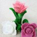 3D форма силиконовая "Тюльпан махровый в листьях" (предварительный заказ)