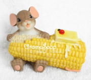 3D форма силиконовая "Мышонок с кукурузой"