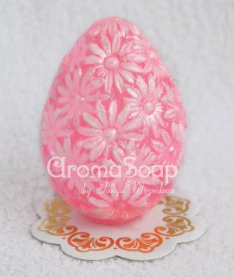 3D форма силиконовая "Яйцо в ромашках" (предварительный заказ)