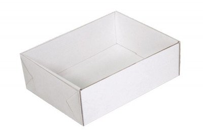 Коробка белая с прозрачной крышкой на три мыла, 180х150х50 мм