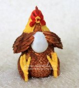 3D Форма силиконовая "Курица с яйцом сидит"(предварительный заказ)