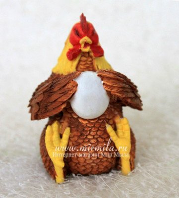 3D Форма силиконовая "Курица с яйцом сидит"(предварительный заказ)