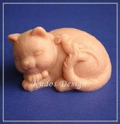 Форма силиконовая "Кошка с мышонком" (предварительный заказ)