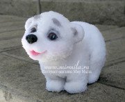 3D Форма силиконовая "Пушистый полярный медвежонок" (предварительный заказ)
