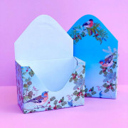 Декоративный конверт-кашпо "Снегири на ветках"