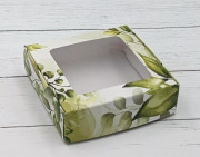 Коробка с окошком "Зелень", 10х10х3 см