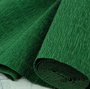 Бумага гофрированная зеленая, 50 см на 2,5 м