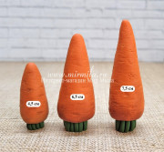3D Форма силиконовая "Морковь - 3 шт разные на одной форме"(предварительный заказ)