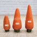 3D Форма силиконовая "Морковь - 3 шт разные на одной форме"(предварительный заказ)