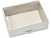 Коробка гофрированная Белая с прозрачной крышкой под одно мыло