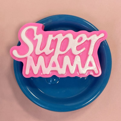 Пластиковая форма "Super мама" (надпись)