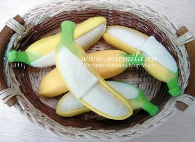 3D Форма силиконовая "Банан очищенный" (предварительный заказ)