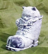 3D форма силиконовая "Кот в ботинке"