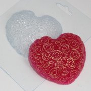 Пластиковая форма "Сердце в розочках"