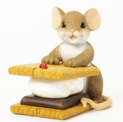 3D форма силиконовая "Мышонок с печеньем" (предварительный заказ)