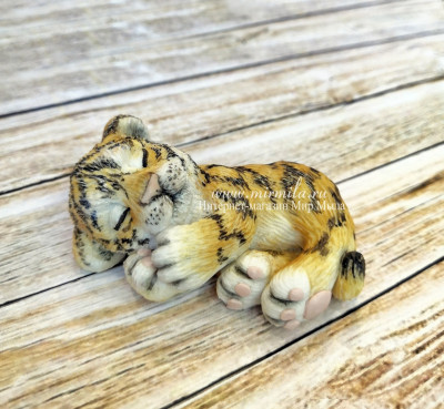 3D Форма силиконовая "Мини тигренок спит"