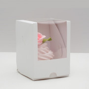 Коробка под один капкейк с окном, белая, 12,5 х 9,5 х 9,5 см