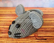 3D Форма силиконовая "Тапочек вязаный - мышка" (предварительный заказ)