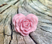 3D Форма силиконовая "Роза - сердце малое"(предварительный заказ)