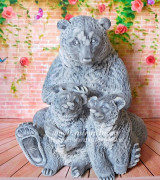 3D Форма силиконовая "Медведица с медвежатами"