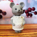 3D Форма силиконовая "Мышка в вязаном платье" (предварительный заказ)