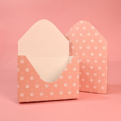 Декоративный конверт-кашпо "Горох розовый"