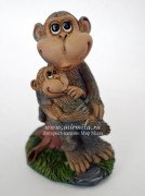 3D форма силиконовая "Мама обезьяна с малышом" (предварительный заказ)