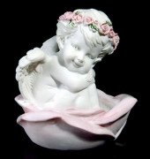 3D Форма силиконовая "Ангел, сидящий в розе"