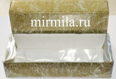 Коробка с прозрачной крышкой, цвет бронза 240х110х045