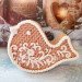 Форма силиконовая "Вязаная птичка с узором"