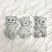 3D Форма силиконовая "Три мини котенка на одной форме"(предварительный заказ)