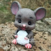 3D Форма силиконовая "Веселый мышонок" 